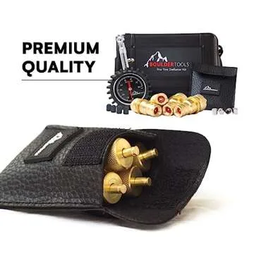 Boulder Tools Automatic Tire Deflator with Gauge for Offroading and Vehicle Care