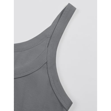 Ivay Womens Scoop Neck Ribbed Knit Tank Top Sexy Cotton Sleeveless Camisole Shirts