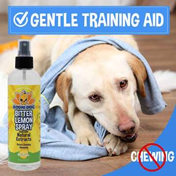 Bodhi Dog Bitter Lemon Spray - Anti-Chew Spray for Dogs, Cats, Puppies, & Kittens- Training Aid for Chewing - Safe & Non Toxic - Ideal for Pet Behavioral Training - Made in USA (8 Fl Oz)