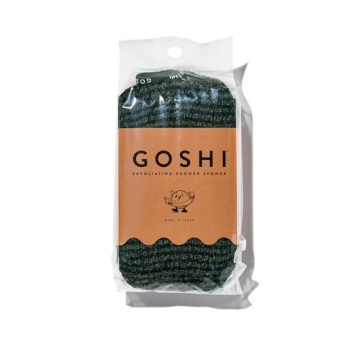 GOSHI Exfoliating Shower Sponge - Rip-Resistant, Rapid-Drying Exfoliating Bath Sponge for All Skin T...