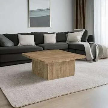 Coaster Home Furnishings Zetta Square Cocktail Living Room Coffee Table Engineered Eco-Friendly Wood...