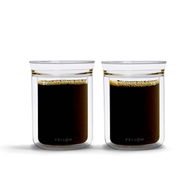 Fellow Stagg Tasting Glasses for Coffee and Tea Mug - Handblown Borosilicate Glass, Insulated Double...