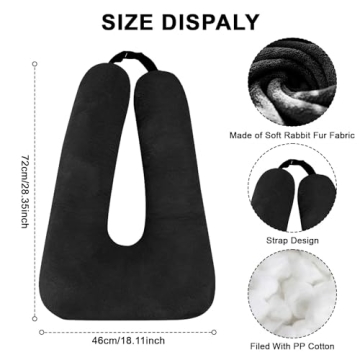 MROUEN Travel Pillow for Kids and Adults - Black