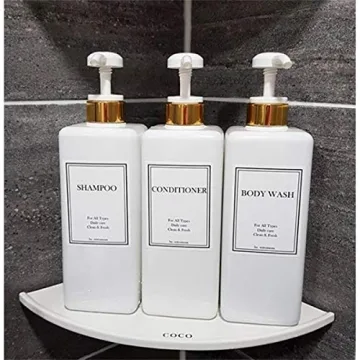 HARRA HOME Gold Pump Bottle Set for Stylish Bathrooms