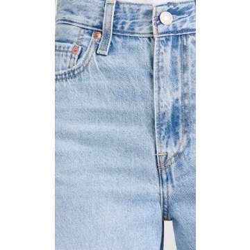 Levi's Women's Ribcage Wide Leg Jeans, Probably Okay, Blue, 25