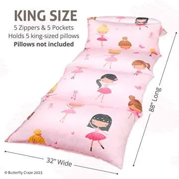 Butterfly Craze Kids Floor Pillow Lounger for Comfort