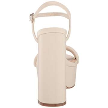 Steve Madden Women's Tille Heeled Sandal, Bone, 7