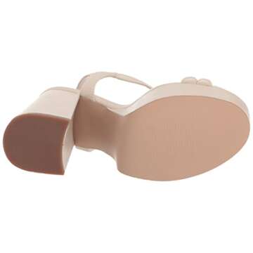 Steve Madden Women's Tille Heeled Sandal, Bone, 7