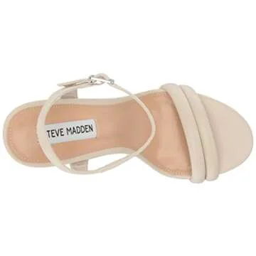 Steve Madden Women's Tille Heeled Sandal, Bone, 7