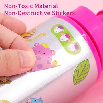FiGoal DIY Water Bottle for Kids with Fun Stickers