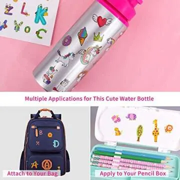 FiGoal DIY Water Bottle for Kids with Fun Stickers