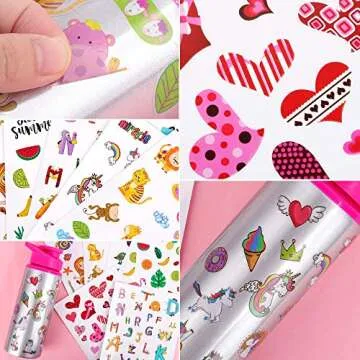 FiGoal DIY Water Bottle for Kids with Fun Stickers