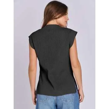 ANRABESS Women's Comfortable V Neck Sweater Vest