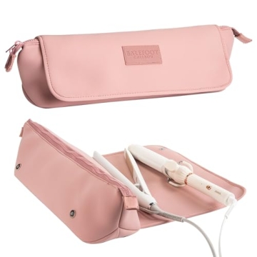 BAREFOOT CARIBOU Hair Tools Travel Bag with Heat Resistant Mat & Interior Pockets