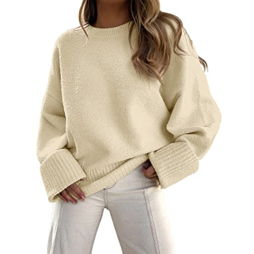 Cozy & Chic: ANRABESS Women’s Oversized Fuzzy Knit Sweater