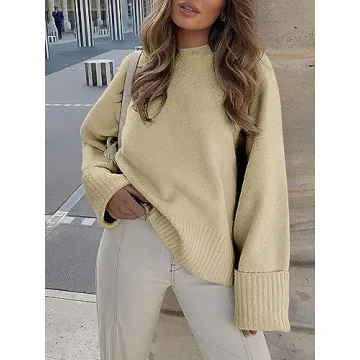 Shop ANRABESS Women’s Oversized Fuzzy Knit Sweater