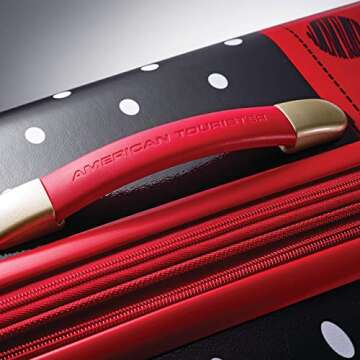 American Tourister Disney Hardside Luggage With Spinner Wheels, Minnie Mouse Red Bow, Carry-On 21-Inch