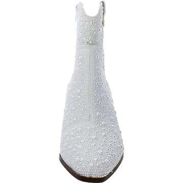 Betsey Johnson Diva Western Boot - Pearl - Chic & Comfortable