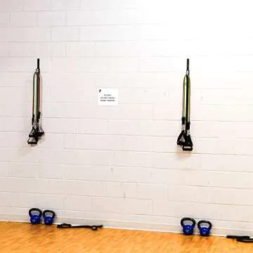 Myosource Kinetic Bands Space Saver Gym Resistance Bands Exercise Equipment for at Home Fitness Workout | Resistance Band Wall Anchor with 1 Rail, 1 Rail Car (Without Resistance Bands)