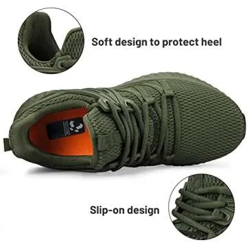 Abboos Women's Breathable Lightweight Tennis Shoes
