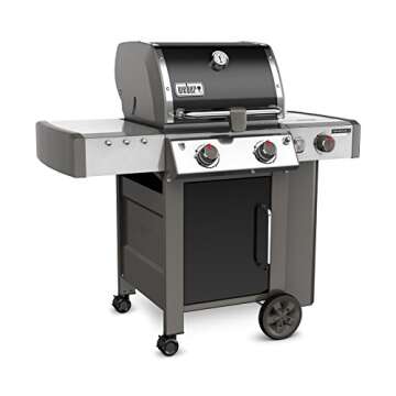 Weber Genesis II LX E-240 Liquid Propane Grill, Two-Burner, Black