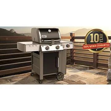 Weber Genesis II LX E-240 Liquid Propane Grill, Two-Burner, Black