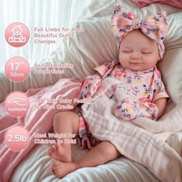 Lifelike Reborn Baby Doll - Skylar, 17-Inch Sweet Baby