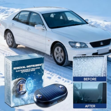 ROVIA Anti-Freeze Electromagnetic Car Snow Removal Device - Solar Rechargeable, 2026 Upgrade (4PCS)