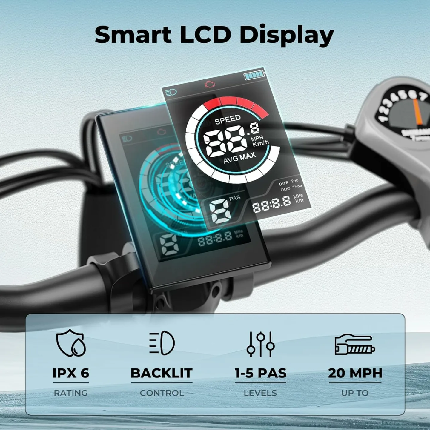 Jasion EB5 Plus Electric Bike - 750W Motor, 20MPH Speed