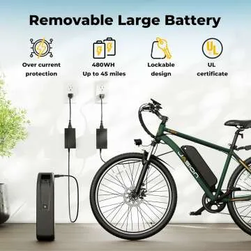Jasion EB5 Plus Electric Bike - 750W Motor, 20MPH Speed