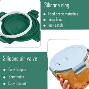 S.ROKE TTAN 4 Pack Round Glass Soup Storage Containers Set, 3 Cup Glass Food Containers With Airtight Lids, Glass Round Containers for Soup Leftover, BPA-Free, Microwave, Freezer and Dishwasher Safe