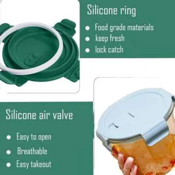 S.ROKE TTAN 4 Pack Round Glass Soup Storage Containers Set, 3 Cup Glass Food Containers With Airtight Lids, Glass Round Containers for Soup Leftover, BPA-Free, Microwave, Freezer and Dishwasher Safe