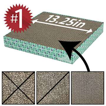 Kitty City XL Wide Corrugate Cat Scratchers 3 Pieces, Cat Scratching, Cat Scratch Pad, Door Clips, Furniture Protectors from Cat Scratching