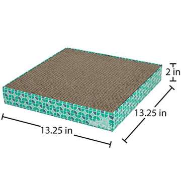 Kitty City XL Wide Corrugate Cat Scratchers 3 Pieces, Cat Scratching, Cat Scratch Pad, Door Clips, Furniture Protectors from Cat Scratching