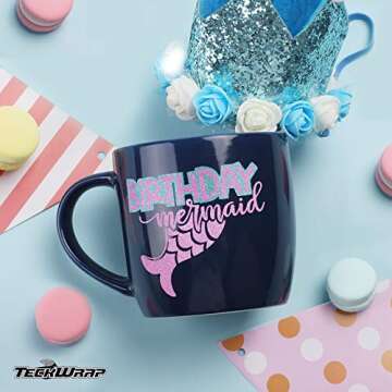 TECKWRAP Shimmer Vinyl Glitter Adhesive Craft Vinyl,1ftx5ft,Princess Pink