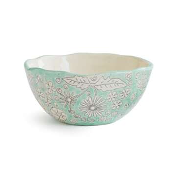 Dorotea Hand Painted Small Fruit Bowl, 5.25-Inch, Set of 4, Assorted