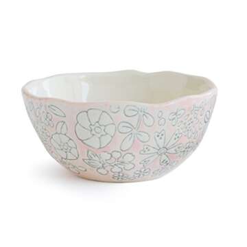 Dorotea Hand Painted Small Fruit Bowl, 5.25-Inch, Set of 4, Assorted