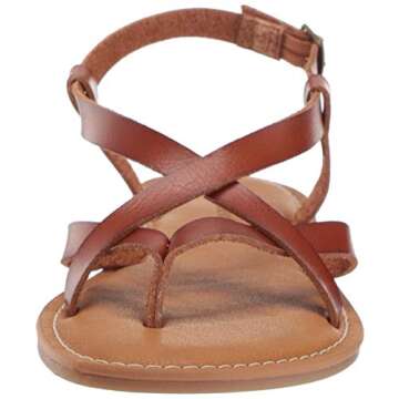 Amazon Essentials Women's Casual Strappy Sandal, Tan, 10