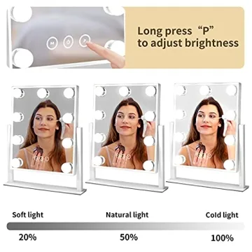 NUSVAN Vanity Mirror with LED Lights and 10X Magnification