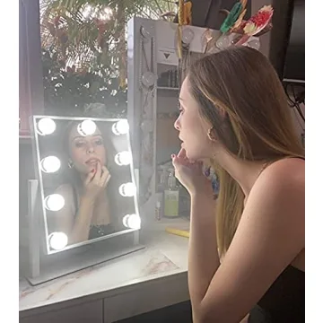 NUSVAN Vanity Mirror with LED Lights and 10X Magnification