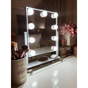 NUSVAN Vanity Mirror with LED Lights and 10X Magnification