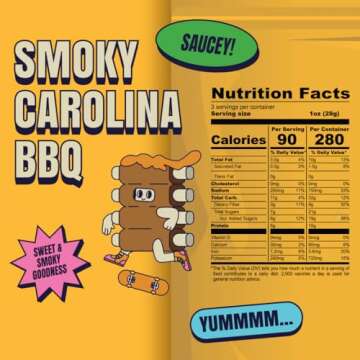Louisville Vegan Jerky - Sweet & Smoky Carolina Mustard BBQ Vegan Meat Snack - High Protein & Gluten...