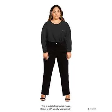 Levi's Women's 724 High Rise Straight Jeans in Soft Black