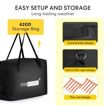 VIVOHOME 14 Feet Indoor and Outdoor Inflatable Blow up Mega Movie Projector Screen with Carry Bag for Front and Rear Projection