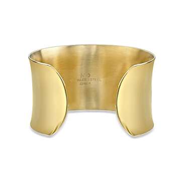 Lavari Jewelers Elegant 1.5" Wide Open Cuff Bangle Bracelet for Women