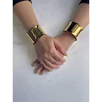 Lavari 1.5" Open Cuff Bangle Bracelet for Women