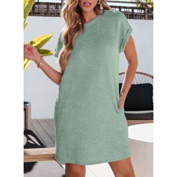 EVALESS Women's Summer Dress 2025 Fashion Plus Size Mini Dress