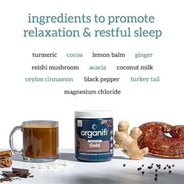 Organifi - Gold Chocolate - Superfood Supplement Powder - 20 Day Supply - Supports Restful Sleep, Immune Health and Recovery - Cocoa, Organic Turmeric and Reishi Mushroom Infused Golden Milk Drink Mix