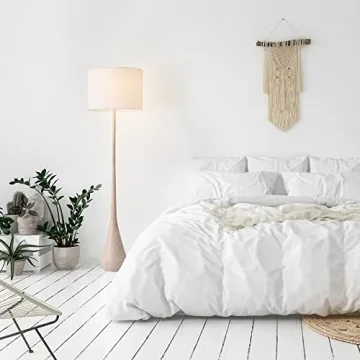 Globe Electric Kanana 65" Floor Lamp with Faux Wood Base