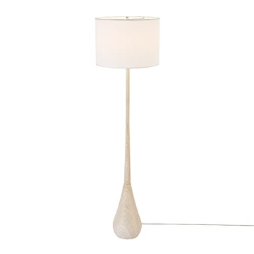 Globe Electric Kanana 65" Floor Lamp with Faux Wood Base
